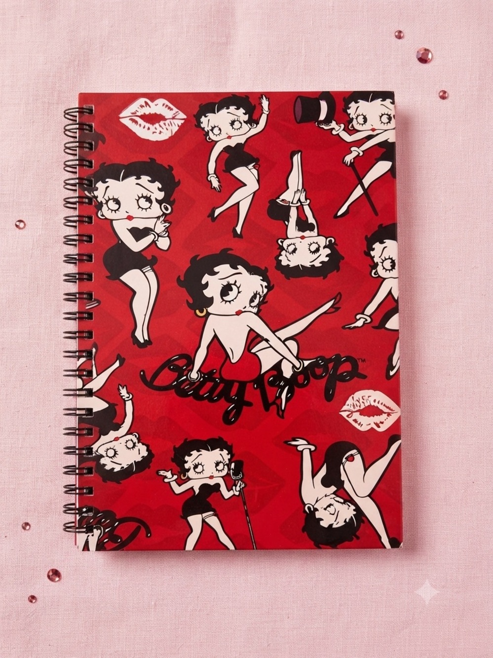 Betty Boop Red & Black Character Spiral Notebook